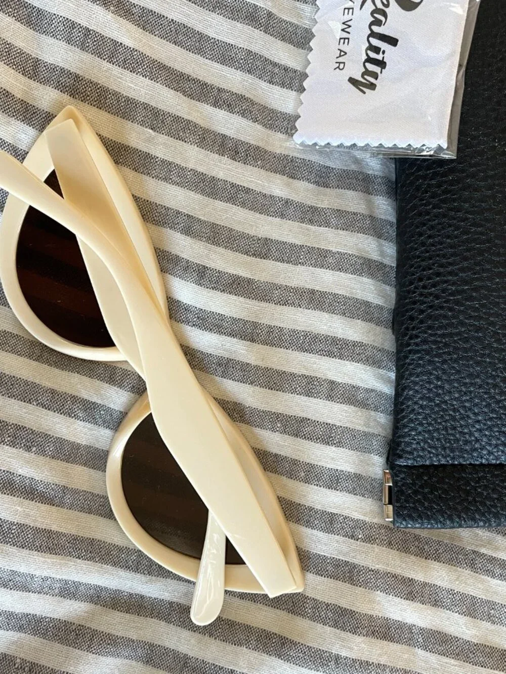 Reality Eyewear Sunglasses KISS KISS Style in Bone/Cream Anthropologie Cat-Eye